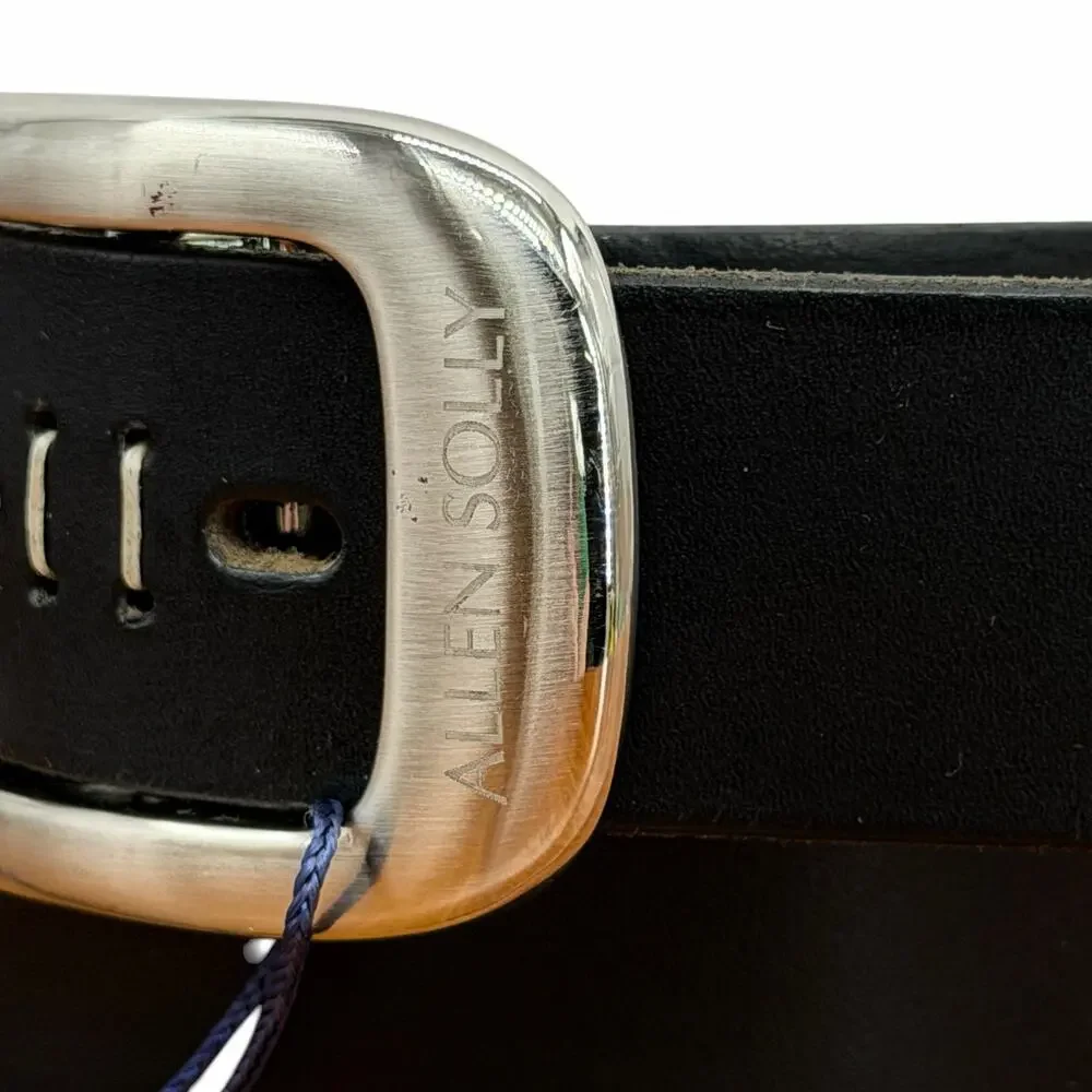 Allen Solly Dress Leather Belt Mens M Black Office Professional Classic Modern